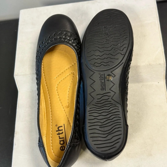 Earth Black Woven Flats Sophisticated Comfort - Picture 13 of 14